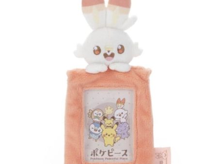 Pokemon Pokepeace Plush Card Case Scorbunny JAPAN OFFICIAL Hot on Sale