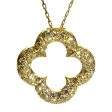 Van Cleef and Arpels Alhambra Diamond Gold Necklace Discount