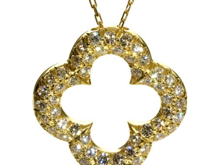 Van Cleef and Arpels Alhambra Diamond Gold Necklace Discount