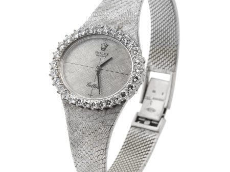 Rolex Cellini Diamond White Gold Watch Circa 1974 Cheap