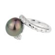 Chanel Concept Pearl Diamond White Gold Ring Sz 5 1 2 Online