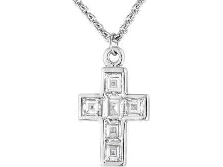 Graff Diamond Cross Platinum Pendant Necklace For Discount