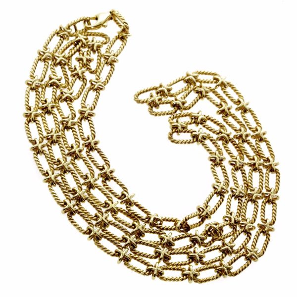 Tiffany & Co Woven Gold Sautoir Necklace Sale