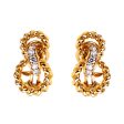 Tiffany & Co Braided Gold Diamond Earrings Online