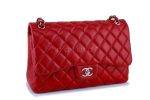 11P Chanel Red Caviar Jumbo Classic Double Flap Bag SHW Online