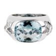 Tiffany & Co Aquamarine Diamond White Gold Ring Cheap