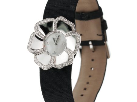 Chanel Camellia Diamond White Gold Watch For Cheap