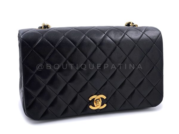 Chanel 1989 Vintage Black Full Flap Bag 24k GHW Fashion