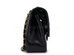 Chanel 2004 Vintage Black Medium Classic Double Flap Bag 24k GHW Lambskin on Sale