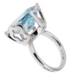 Tous 21ct Blue Topaz White Gold Cocktail Ring Online