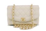 *rare* Chanel Beige Vintage Caviar Small Diana Classic Flap Bag 24k GHW Hot on Sale