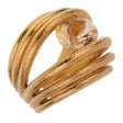 Tous Quartz Yellow Gold Cocktail Ring Sz 8 1 2 For Discount