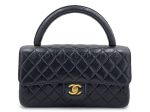 Chanel 1994 Vintage Parent Child Bag Kelly Flap Set Black 24k GHW Supply