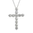 Tiffany & Co. Diamond Platinum Cross Necklace For Cheap