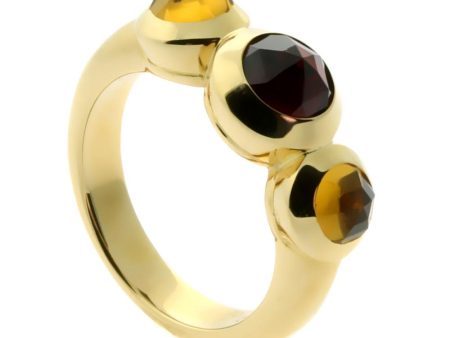 Tiffany & Co. Citrine Garnet Gold Ring For Discount