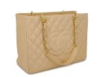 Pristine 2014 Chanel Beige Caviar Grand Shopper Tote GST Bag GHW Online Sale