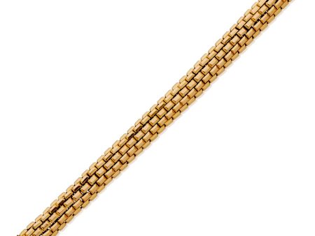 Boucheron French Brick Yellow Gold Chain Bracelet Cheap