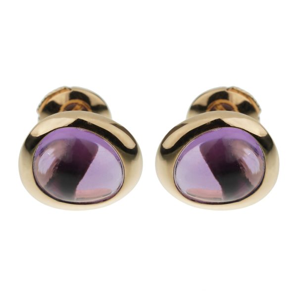 Fred of Paris Amethyst Rose Gold Stud Earrings Fashion