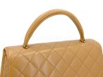 Chanel 2000 Vintage Caramel Beige Kelly Handle Bag 24k GHW Online Hot Sale