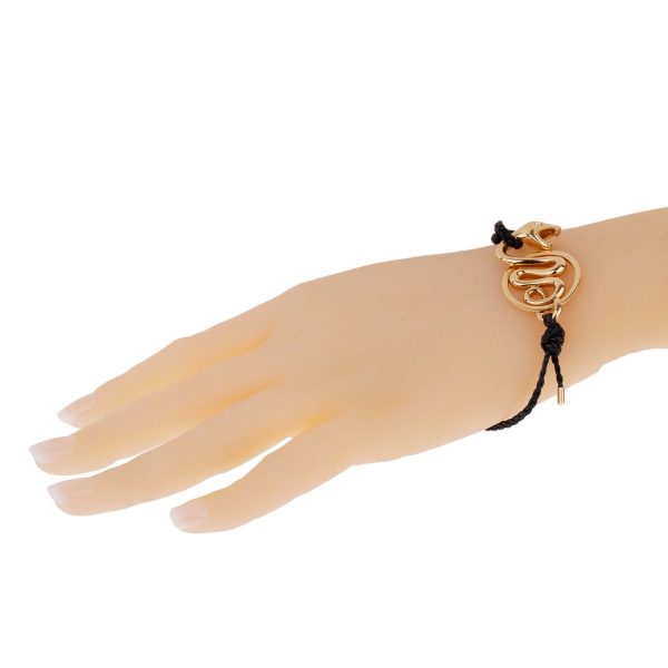 Boucheron Kaa Yellow Gold Snake Leather Bracelet Online