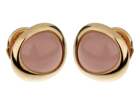 Fred of Paris Pink Quartz Rose Gold Stud Earrings Cheap