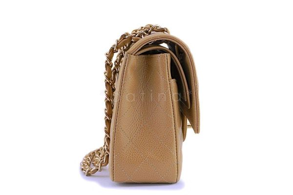 *rare* Chanel Camel Beige Caviar Medium Classic Double Flap Bag 24k GHW Online