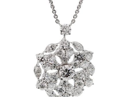 Graff Snowflake 6.67ct Diamond White Gold Necklace Sale