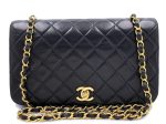 Chanel 1989 Vintage Black Full Flap Quilted Shoulder Bag 24k GHW Lambskin Supply