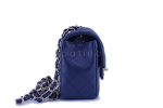 Chanel Navy Blue Caviar Rectangular Mini Classic Flap Bag GHW For Sale