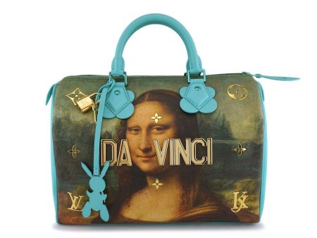 Rare Louis Vuitton Speedy 30  Masters  Da Vinci Mona Lisa Jeff Koons Bag Cheap