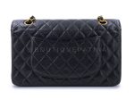 Chanel 2002 Vintage Black Caviar Medium Classic Double Flap Bag 24k GHW Online now