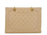 Pristine 2014 Chanel Beige Caviar Grand Shopper Tote GST Bag GHW Online Sale