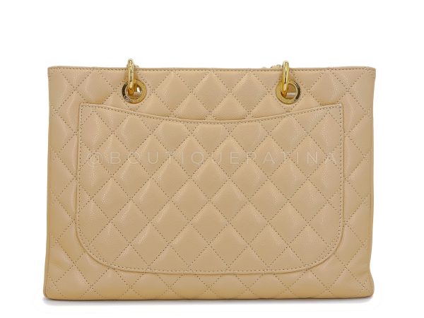 Pristine 2014 Chanel Beige Caviar Grand Shopper Tote GST Bag GHW Online Sale