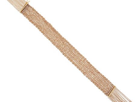 Boucheron Scarf Rose Gold Chain Link Bracelet Online Hot Sale