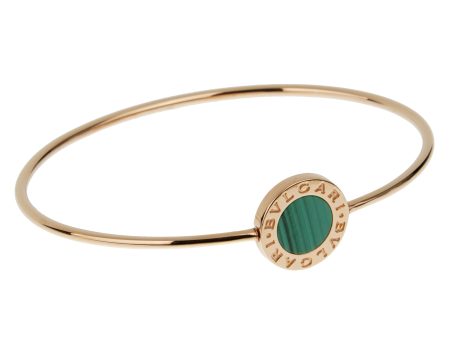 Bvlgari Bvlgari Malachite Rose Gold Medium Bangle Bracelet For Cheap