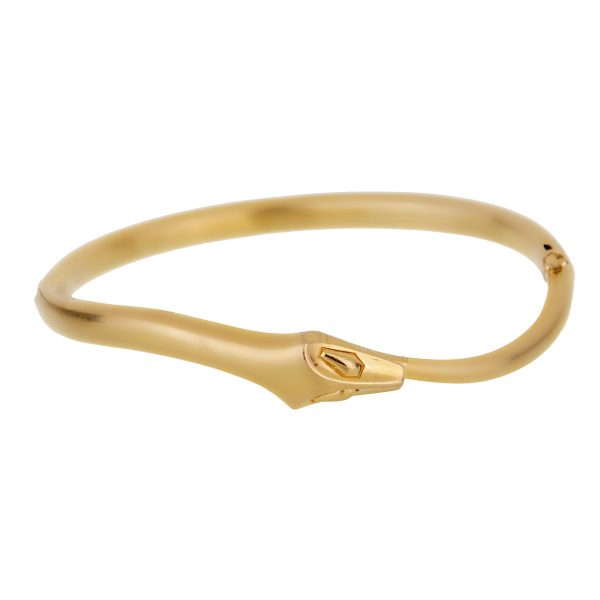 Boucheron Snake Vintage Yellow Gold Bangle Bracelet For Cheap