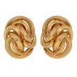 Tiffany & Co Braided 18k Yellow Gold Clip On Earrings For Cheap