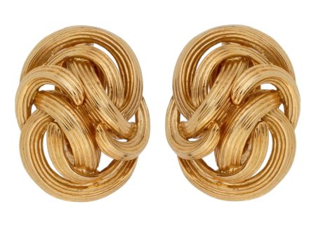 Tiffany & Co Braided 18k Yellow Gold Clip On Earrings For Cheap