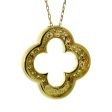 Van Cleef and Arpels Alhambra Diamond Gold Necklace Discount