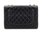 Pristine Chanel 1997 Vintage Black Jumbo Classic Flap Bag 24k GHW Lambskin Online now