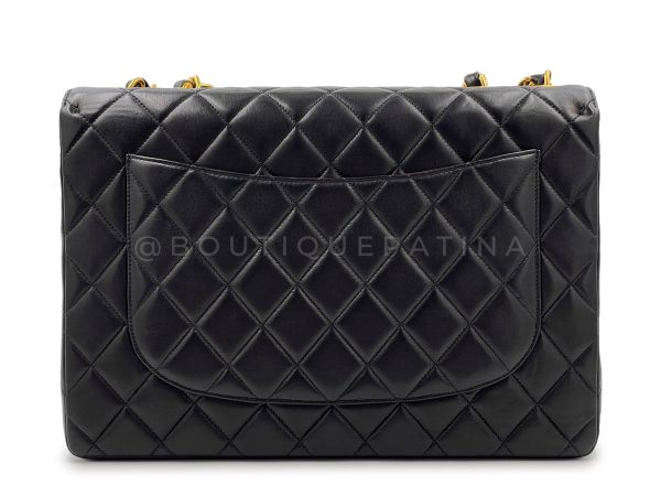 Pristine Chanel 1997 Vintage Black Jumbo Classic Flap Bag 24k GHW Lambskin Online now