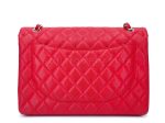 Chanel Red Caviar Maxi Classic Single Flap Bag SHW Online