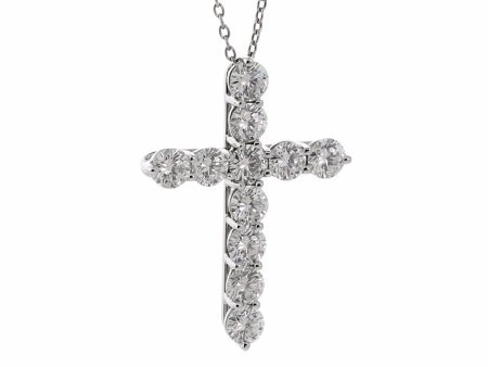 Tiffany & Co Diamond Cross Platinum Necklace Online now