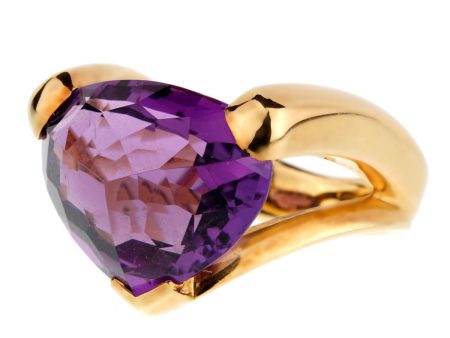 Antonini Amethyst Gold Cocktail Ring Size 6 1 2 Supply