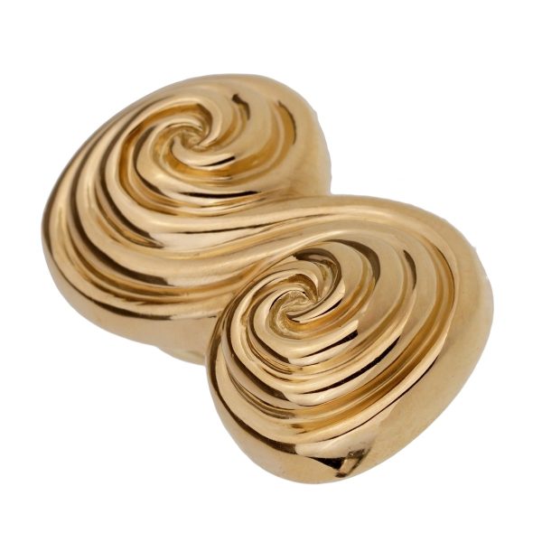 Tiffany & Co Scroll 18k Yellow Gold Clip On Earrings Online now