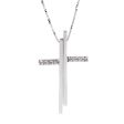 Bliss Diamond Cross White Gold Necklace Online Sale