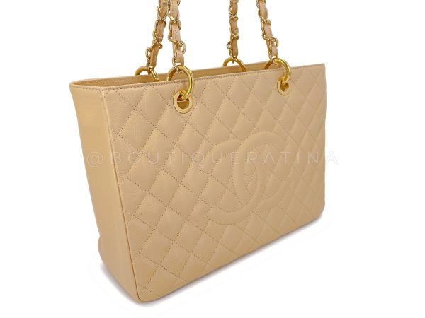 Pristine 2014 Chanel Beige Caviar Grand Shopper Tote GST Bag GHW Online Sale