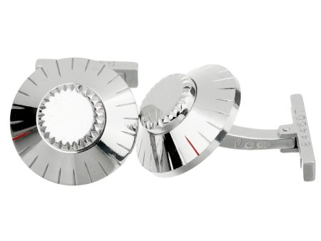 Cartier Safe Lock Combination White Gold Cufflinks Cheap