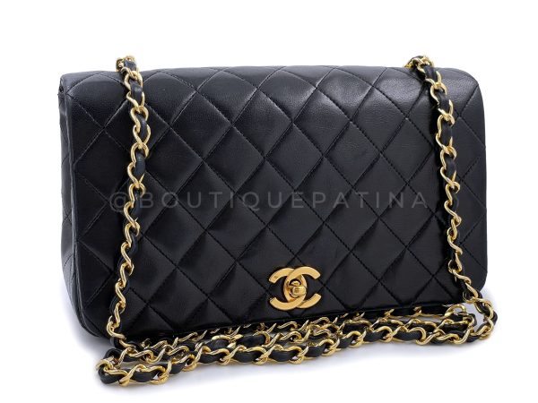 Chanel 1989 Vintage Black Full Flap Bag 24k GHW Fashion