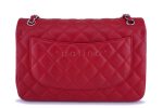 11C Chanel Red Caviar Classic Jumbo Double Flap Bag SHW Supply